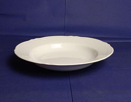 Porcelain plate 23 5 cm white