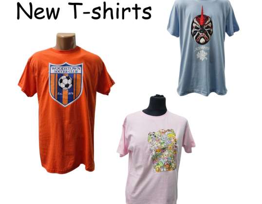 Nya T-shirts för kvinnor Outletkläder för män Ny tryckt T-shirt med huva Partihandel Partihandel