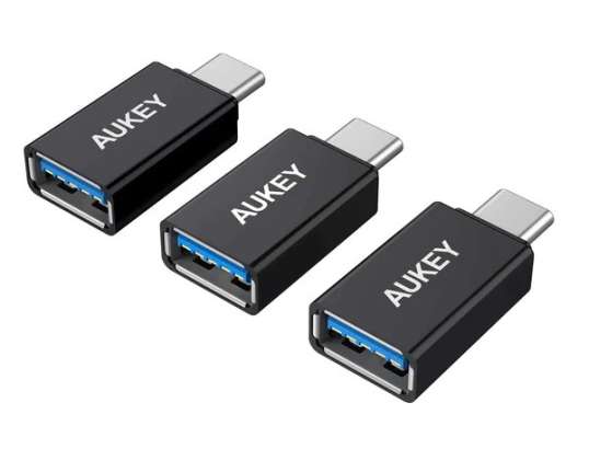 USB 3.0 A-naar-C-adapter 3-pack Verbindt USB-A-apparaten (flashdrives, toetsenborden, muizen) met USB-C-apparaten (smartphones, tablets, laptops).