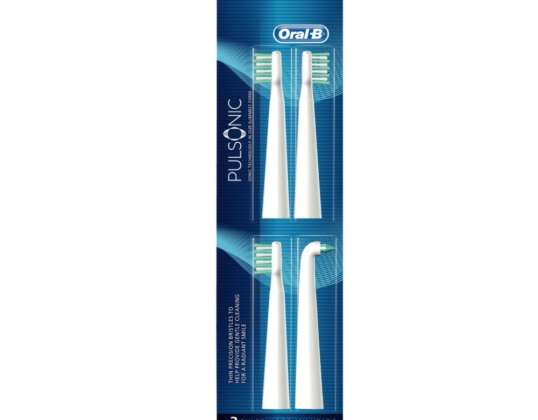 Oral-B Pulsonic Clean Replacement Brush Heads 4-Pack for Enhanced Oral Hygiene