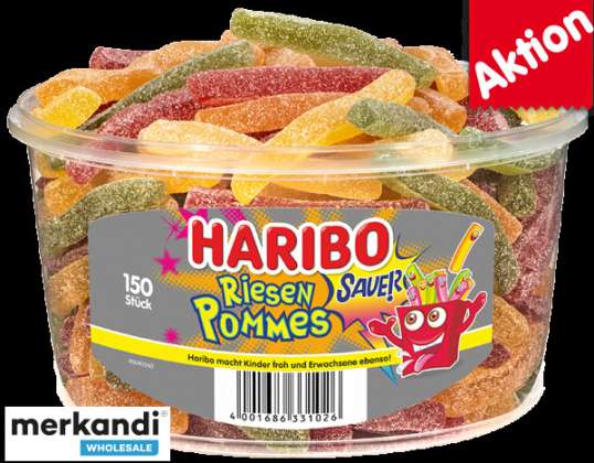 HARIBO MILŽINIŠKOS GRUZDINTOS BULVYTĖS 150 VNT 1200G DS