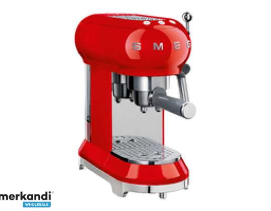 Smeg espresso aparat s Portafilter crvenim ECF01RDEU u stilu 50-ih