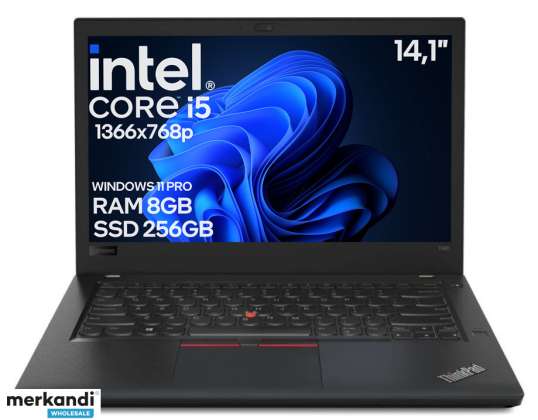20x použitý notebook Lenovo ThinkPad T480 14,1" HD Intel Core i5 8GEN 8GB DDR4 256GB SSD A