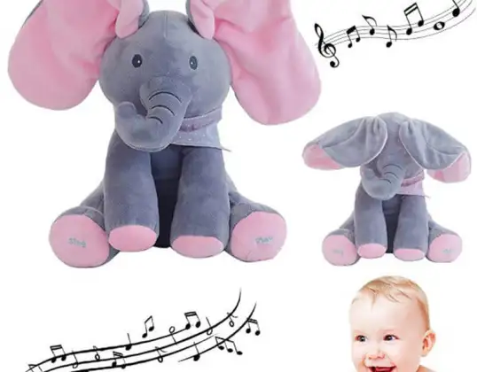 Iepazīstinām ar Snippy: apburošais plīša zilonis, kas dzied, spēlē un viļņojas!  Uzlabojiet sava veikala rotaļlietu kolekciju ar burvīgo plīša Snippy