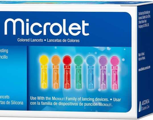 MICROLET COLORED LANCETS 100CT
