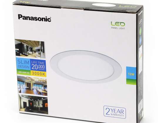 Panasonic Round LED Ceiling Panel Lights Bulk Stock - 12W Various Color Temperatures