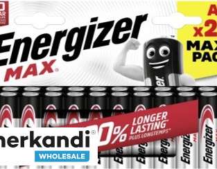 Energizer Max Mignon (AA) 20 Pack - Baterii alcaline de înaltă performanță pentru comerț cu ridicata