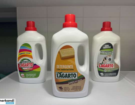 Stock de detergentes para ropa de pequeño formato Marca: LAGARTO