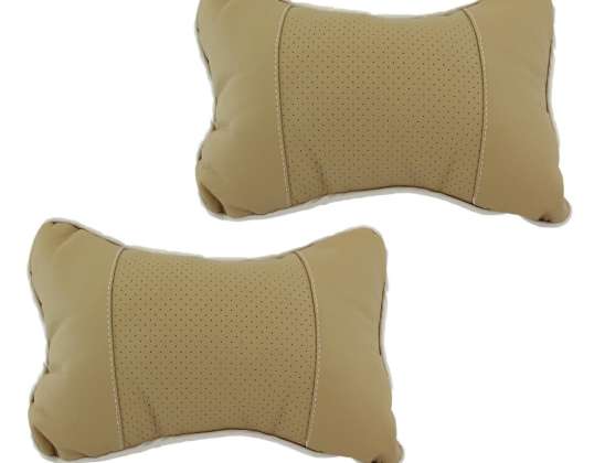 AG353B REPOSACABEZAS DE ALMOHADA 2 PIEZAS BEIGE