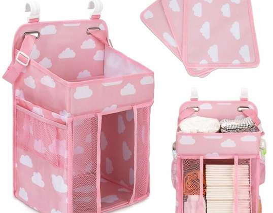 AG637C ORGANISATEUR DE LIT DE BÉBÉ ROSE