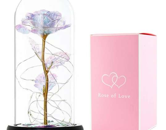 AG776C ETERNAL ROSE IN GLAS LED WIT