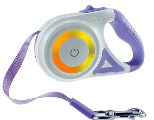 GUINZAGLIO PER CANI LED STRISCIA NASTRO AUTOMATICA 5M