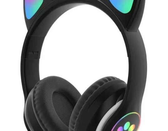 ZS7F HEADPHONES BT 5.0 LED BLACK EARS