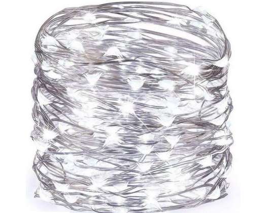 BENSONS WIRE LIGHTS 50 LED 5M COLD WHITE