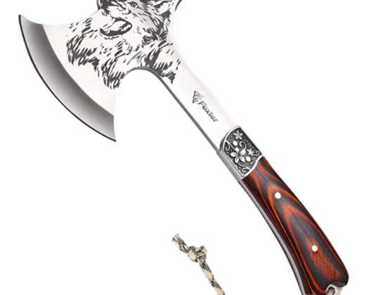 HACHETTE COUTEAU HACHE TOMAHAWK HACHE LOUP POCHETTE 32CM