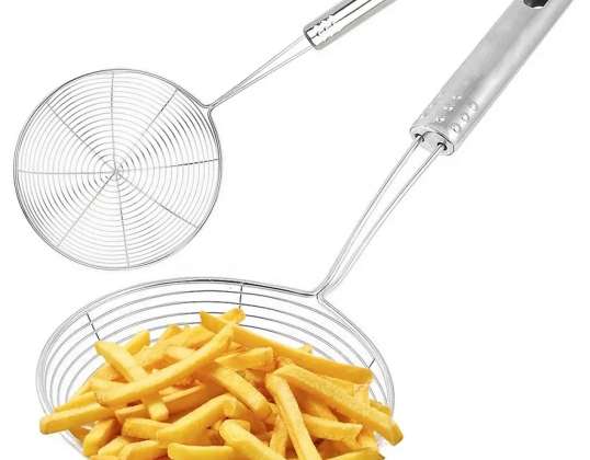 SPOON SLOTTED STRAINER FOR DUMPLINGS FRENCH FRIES 36CM