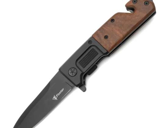 HUNTING SURVIVAL FOLDING RESCUE KNIFE 23CM 12