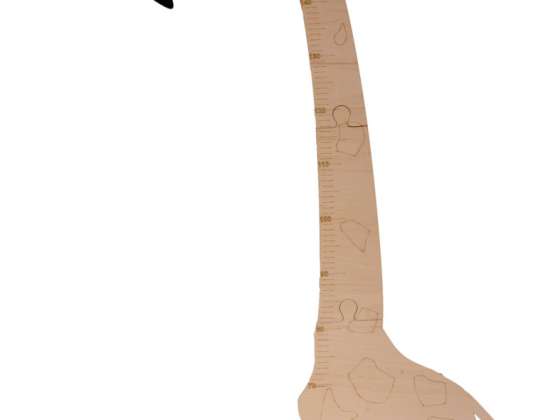 Giraffe Height Measure 125 cm Natural Wood Chalkboard 32 x 44 cm