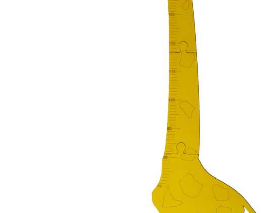 Giraf højde måler 125 cm gul