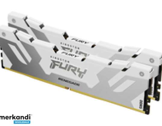 Kingston DDR5 32 Go 2x16 Go 8000MT/s CL38 Argent/Blanc XMP KF580C38RWK2 32