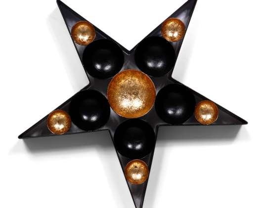 Décoration d’intérieur - Senza noir/or Bougeoirs Senza étoile