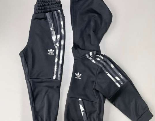 Jachetă + Pantaloni Adidas Crew Poly Set (Negru/Alb) HY5547