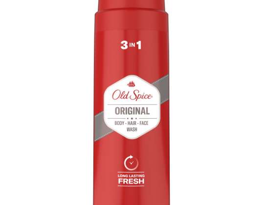 Old Spice Original sprchový gel a šampon 3 v 1 pro muže, 250ml, vůně v parfémové kvalitě
