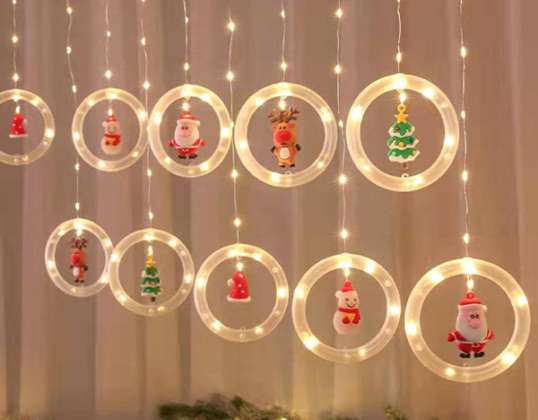 Santy - Santa String Lights- Julbelysning, julbelysning, festbelysning