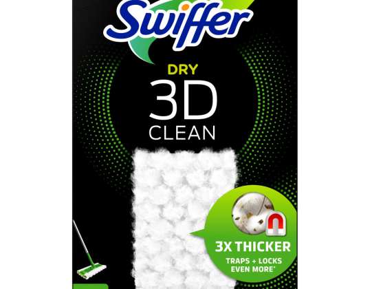 Swiffer Mop podłogowy 3D Clean Dry Chusteczki do podłóg Wkład 14 sztuk
