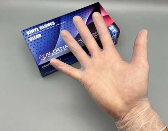 Affordable VINYL Gloves, clear brand ALDENA, perfect for food industry