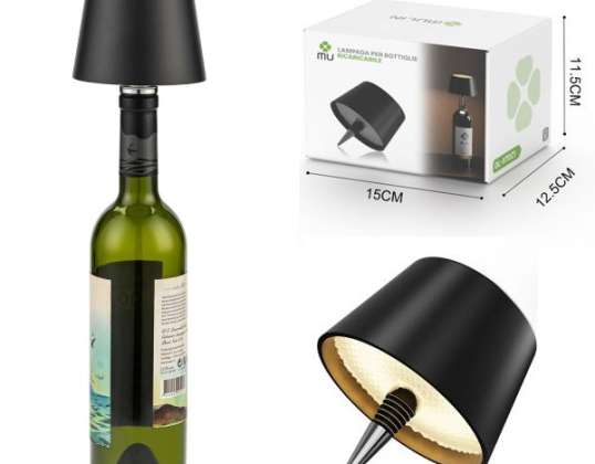 Zwarte XTDZ1 Touch LED Lamp geschikt voor alle soorten en flesformaten! 3000K-4500K-6500K