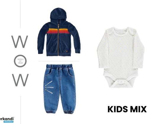 KIDS BRANDED MIX SPRING/SUMMER: TRUSSARDI, IDEXE, JACADI, PAPERMOON, CACCAO, THINK PINK AND MORE BRANDS INSIDE THE MIX
