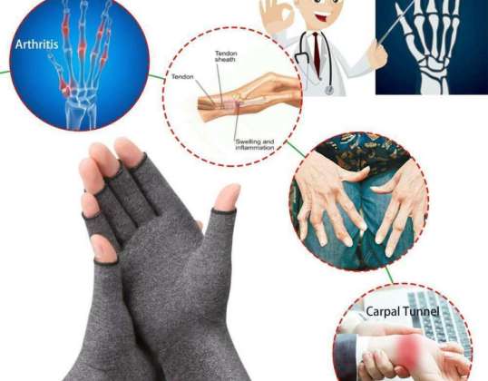 Gants de compresion - Gants d’arthrite, manchons de compression des mains, gants de compression sans doigts