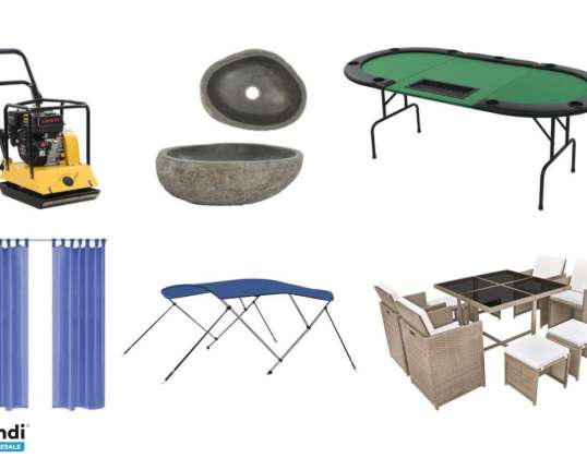 Parti af 600 enheder af diverse produkter i møbler, DIY, legetøj, tekstiler og mere - Ikke testet
