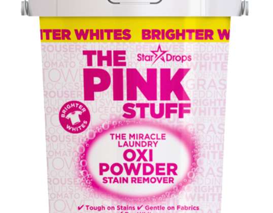 Odstraňovač skvrn prášek pro bílé The Pink Stuff Oxi prášek anglicky 1kg