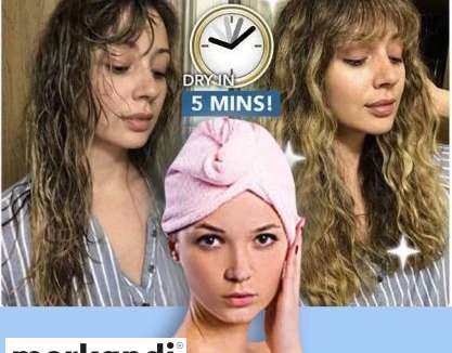 asciugamano per capelli ad asciugatura rapida HAIRWRAP