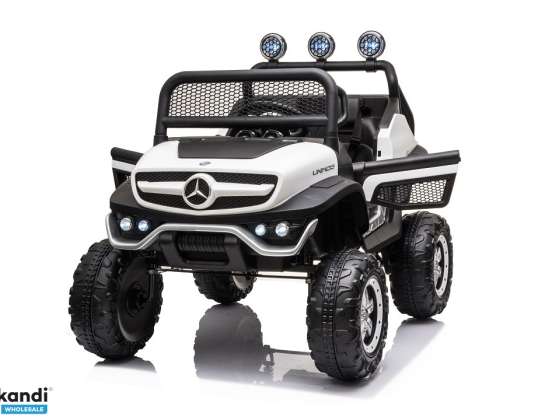Electric Car Mercedes Benz Unimog Licensed original with MP3 and remote control 12V White