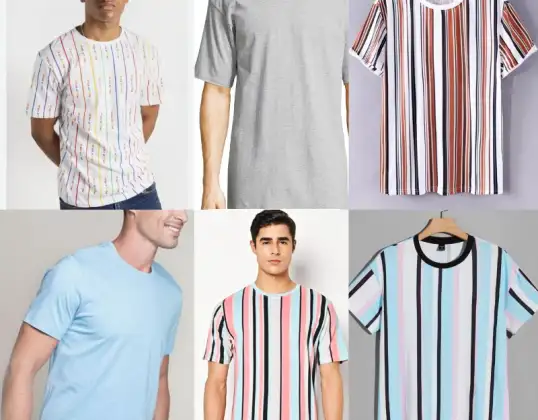 Vyriški vasaros marškinėliai - didmeninės drabužių partijos su tarptautiniu gabenimu