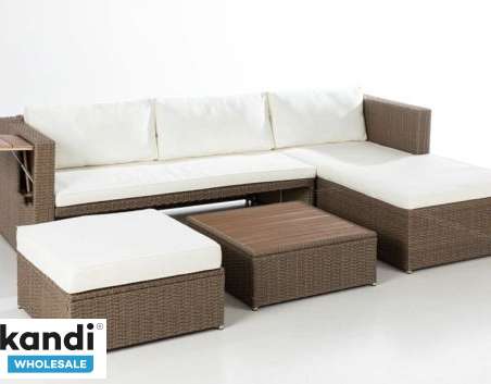 NEW! Garden & Leisure 9 pcs. Lounge set with table and cushions, A-WARE