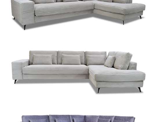 NEW Arrival Sofa, couch, corner sofa NOX and SINA in high-quality upholstery fabrics