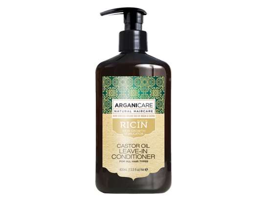 Arganicare ricinový olej bezoplachový kondicionér stimulující růst vlasů 400 ml