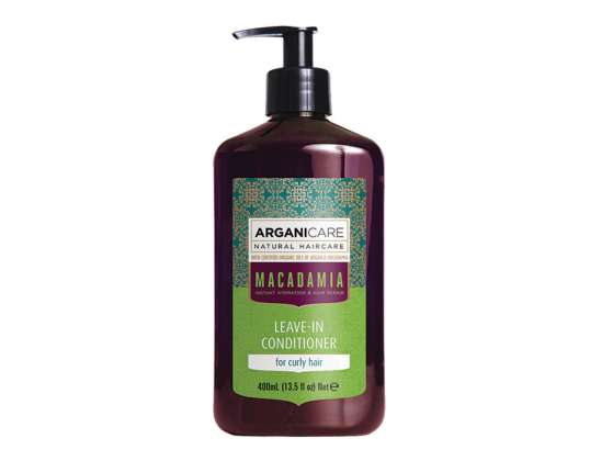 Arganicare Macadamia Leave-in Conditioner voor Krullend Haar 400 ml