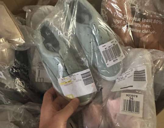 4 € al paio in un mix di scarpe con varietà di modelli e taglie, il cartone mix, merce A, scarpe da donna, tavolozza di liquidazione, scarpe da uomo