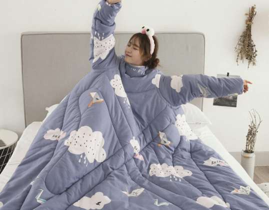 Introducing Cotton Dreams: The Ultimate Sleeved Blanket for Ultimate Warmth and Comfort!