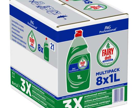 Fairy Professional Hand Dish Soap 8x1 Litre Multipack
