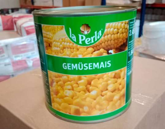 Canned corn with a capacity of 2450g from La Perla - 3.55 euros!!