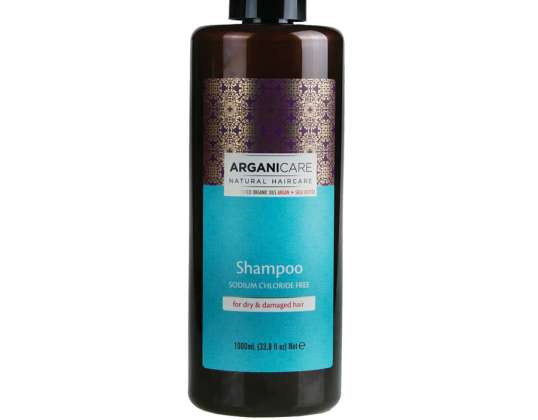 Arganicare Shea Butter shampoo kuiville ja vaurioituneille hiuksille 1000 ml