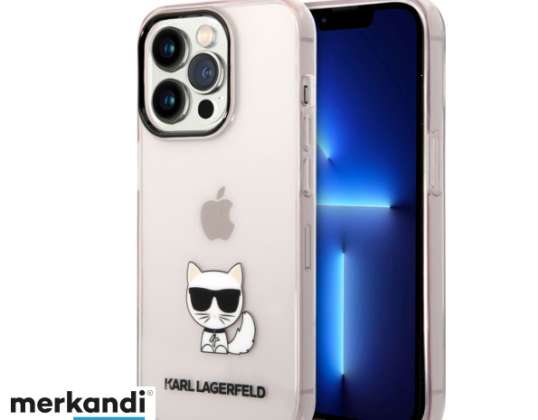 Karl Lagerfeld TPU Bakskal till iPhone 14 Pro - Choupette - Genomskinlig - Rosa J-TOO