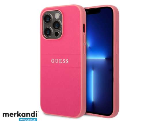 Guess Hard Back Case voor iPhone 14 Pro Max - Saffiano - Fuchsia J-TOO