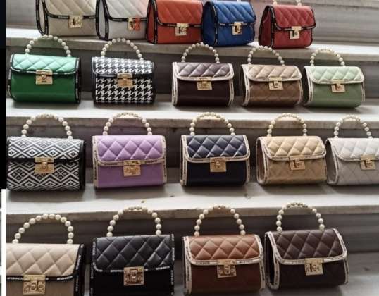 Women's handbags for wholesale with different color and model variants.